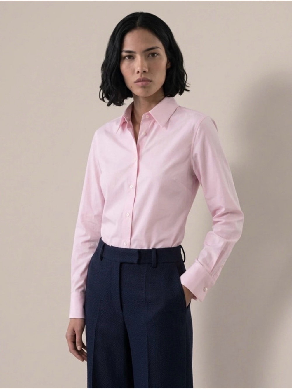 Brooks Brothers Women's Pink Button-Down Shirt French Cuff